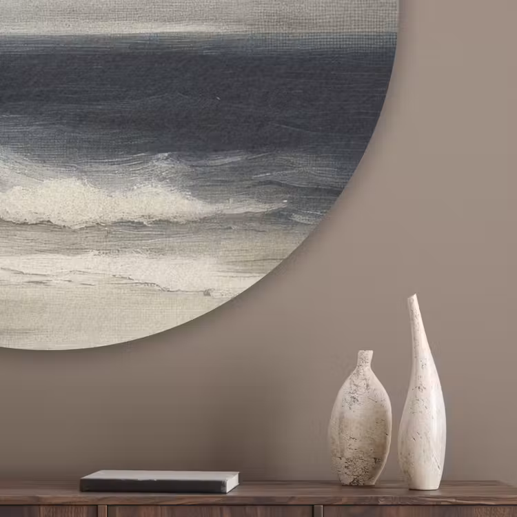 Zee - Rotsen - Storm Akoestische PET Vilt - Rond klein -sfeer5_closeup
