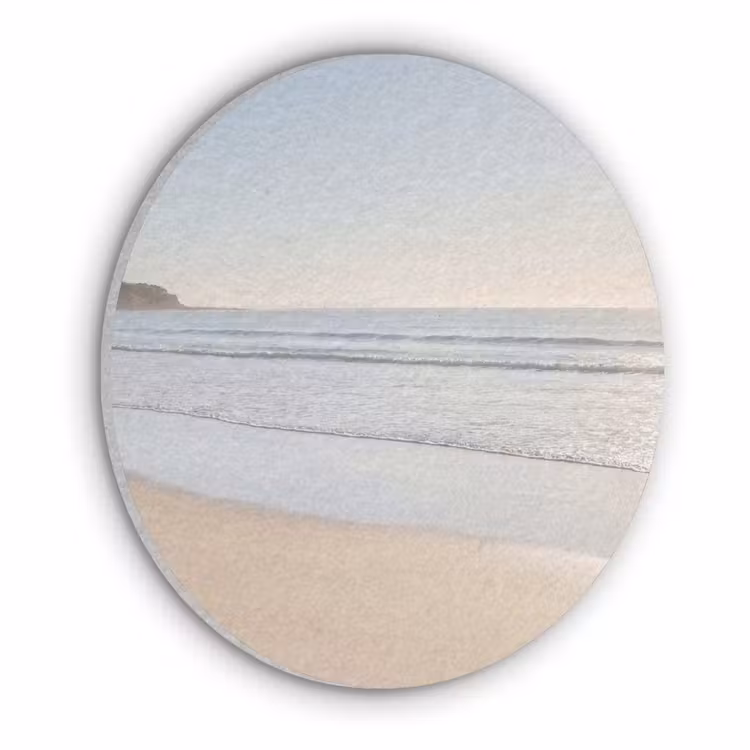 Zee - Zon - Zand Akoestische PET Vilt - Rond klein -3d