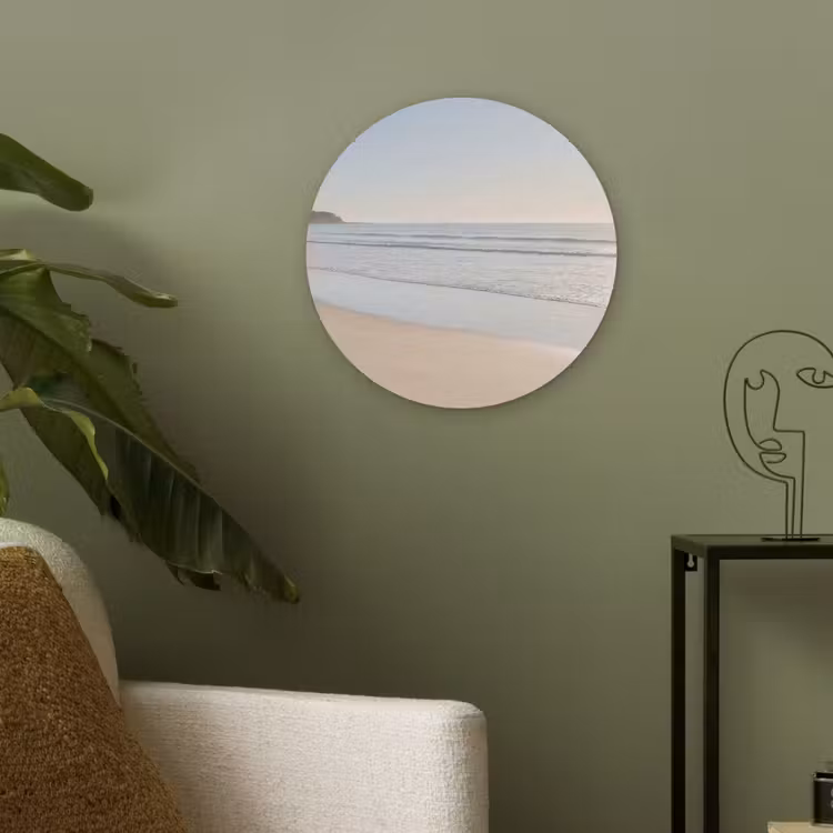 Zee - Zon - Zand Akoestische PET Vilt - Rond klein -sfeer2