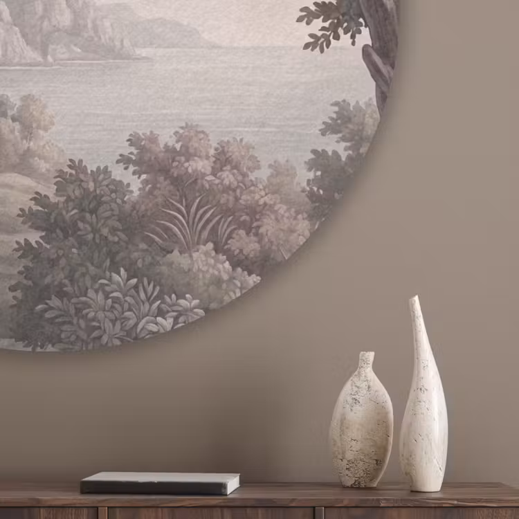 Zee - Villa - Beige Akoestische PET Vilt - Rond klein -sfeer5_closeup