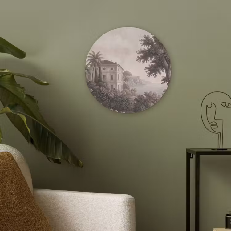 Zee - Villa - Beige Akoestische PET Vilt - Rond klein -sfeer2