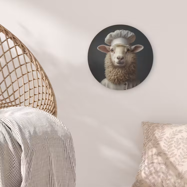 Schaap - Wol - Kok Akoestische PET Vilt - Rond klein -sfeer4