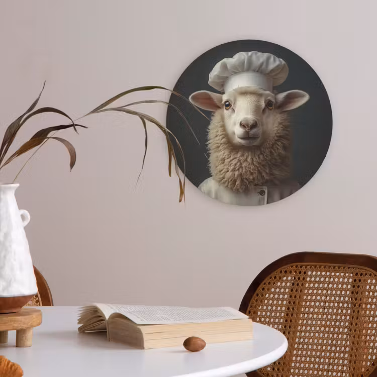 Schaap - Wol - Kok Akoestische PET Vilt - Rond klein -sfeer3