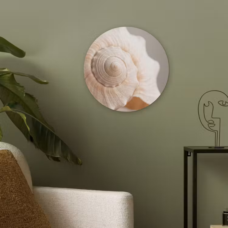 Schelp - Detail - Beige Akoestische PET Vilt - Rond klein -sfeer2