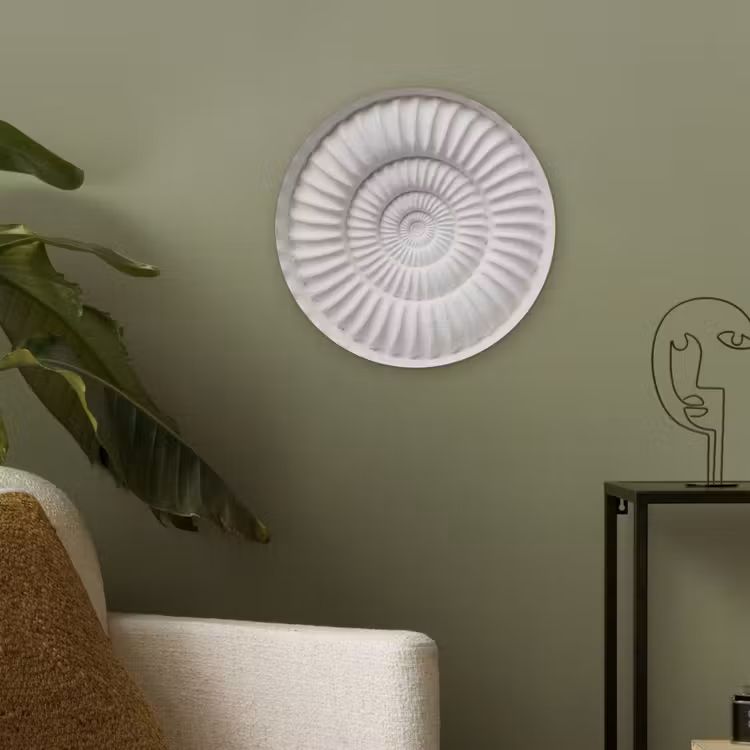 Schelp - Spiraal - Wit Akoestische PET Vilt - Rond klein -sfeer2