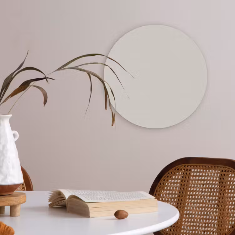 Silent - Sandstone - Grijs Akoestische PET Vilt - Rond klein 838 -sfeer3