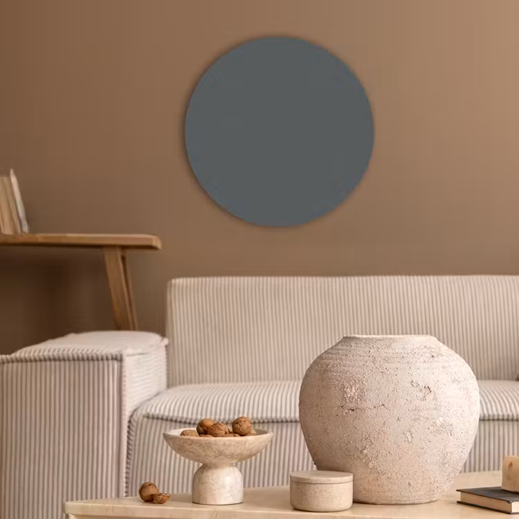 Slate - Millstone - Grijs Akoestische PET Vilt - Rond klein 838 -sfeer1