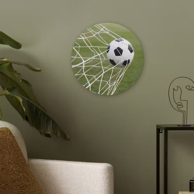 Voetbal - Goal - Net - Sport Akoestische PET Vilt - Rond klein -sfeer2