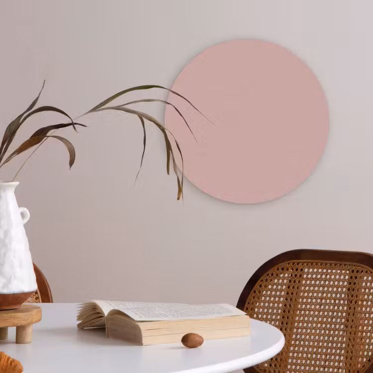 Soft - Blush - Roze Akoestische PET Vilt - Rond klein 838 -sfeer3