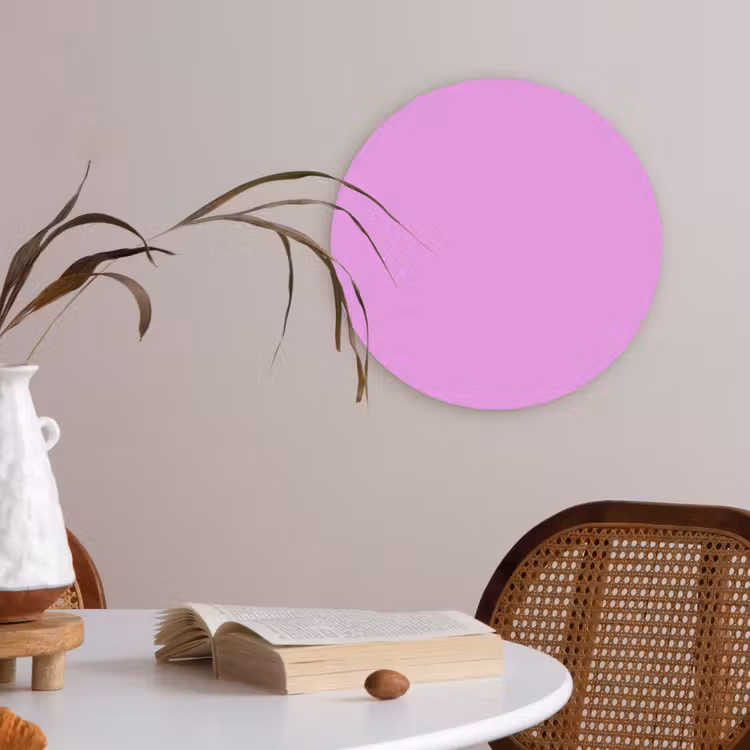 Soft - Lavender - Roze Akoestische PET Vilt - Rond klein 838 -sfeer3