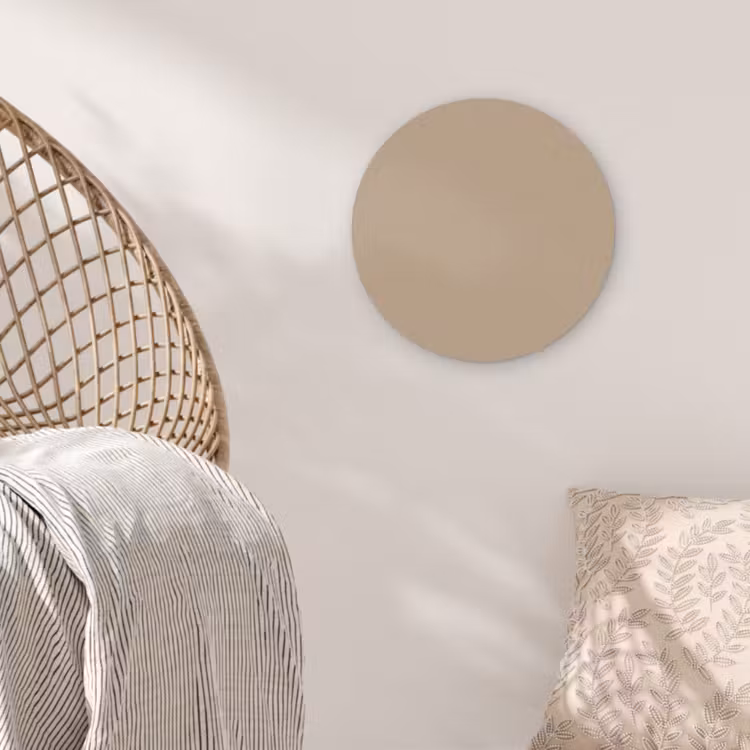 Soft - Taupe - Bruin Akoestische PET Vilt - Rond klein 838 -sfeer4