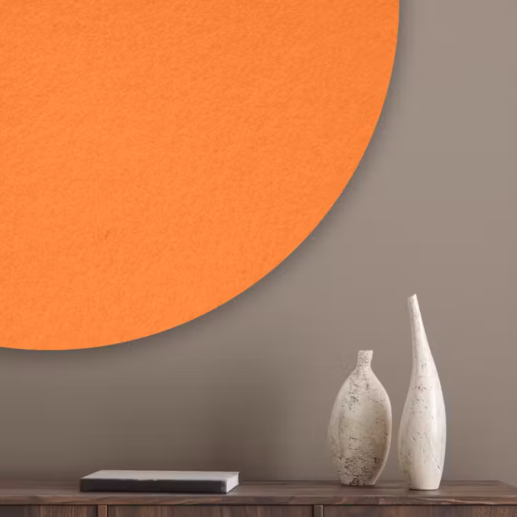 Spiced - Pumpkin - Oranje Akoestische PET Vilt - Rond klein 838 -sfeer5_closeup