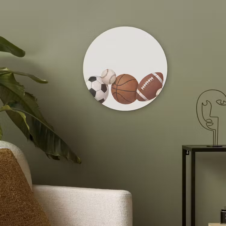 Sport - Ballen - Illustratie Akoestische PET Vilt - Rond klein -sfeer2