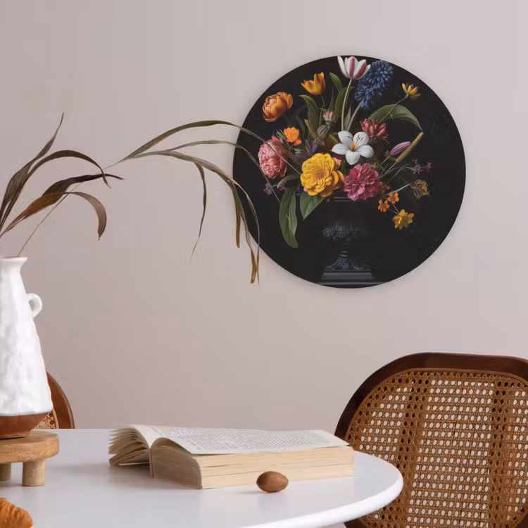 Lente - Bloemen - Klassiek - Vaas Akoestische PET Vilt - Rond klein -sfeer3