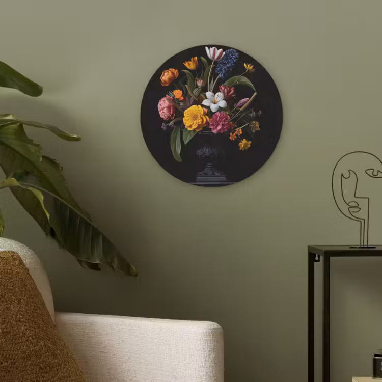 Lente - Bloemen - Klassiek - Vaas Akoestische PET Vilt - Rond klein -sfeer2
