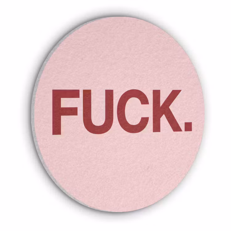 Statement - Krachtig - Roze Akoestische PET Vilt - Rond klein -3d