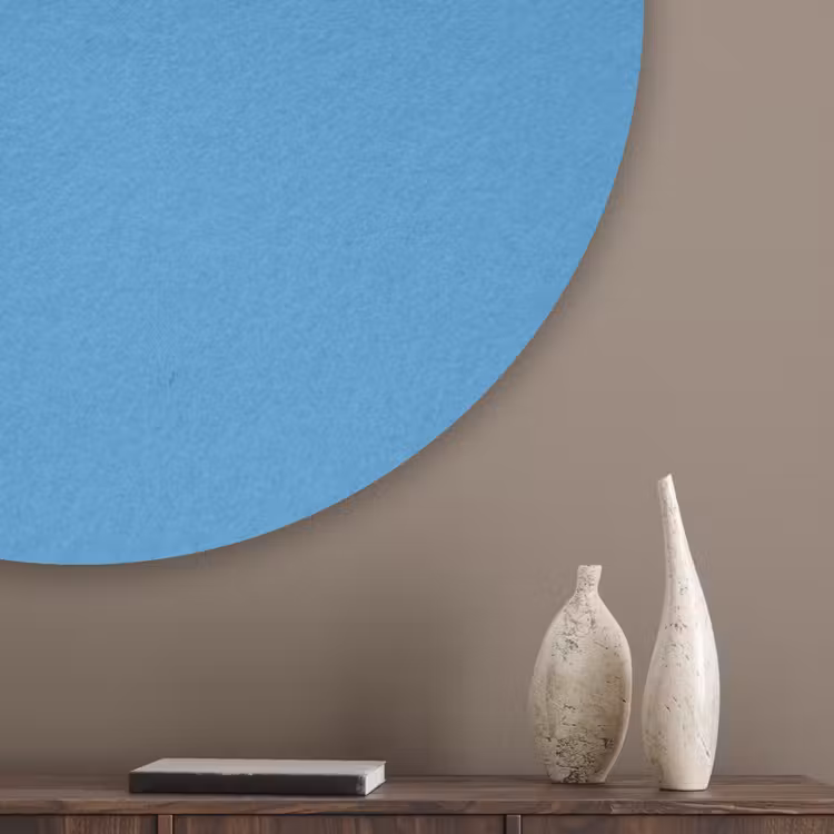 Steel - Blue - Blauw Akoestische PET Vilt - Rond klein 838 -sfeer5_closeup