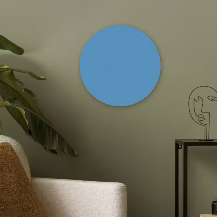 Steel - Blue - Blauw Akoestische PET Vilt - Rond klein 838 -sfeer2