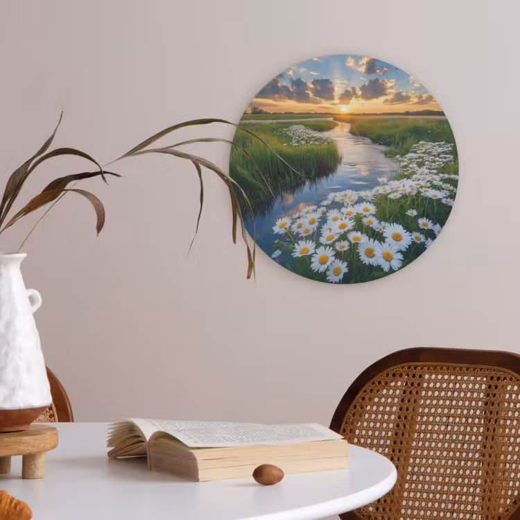Beekje - Landschap - Margriet Akoestische PET Vilt - Rond klein -sfeer3