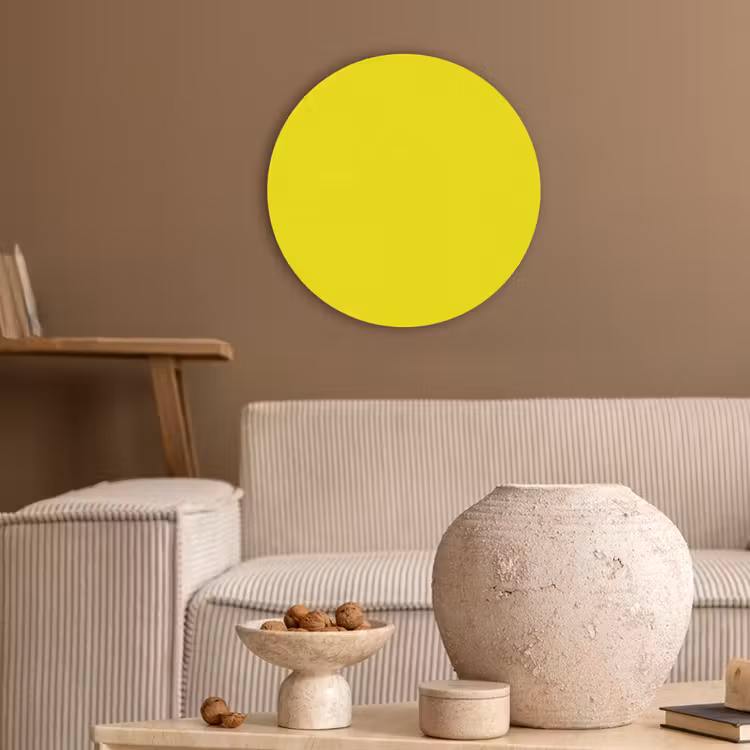 Sunshine - Glow - Geel Akoestische PET Vilt - Rond klein 838 -sfeer1