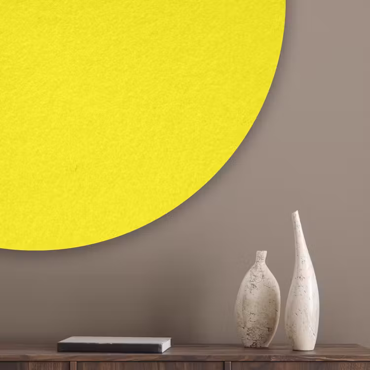 Sunshine - Glow - Geel Akoestische PET Vilt - Rond klein 838 -sfeer5_closeup