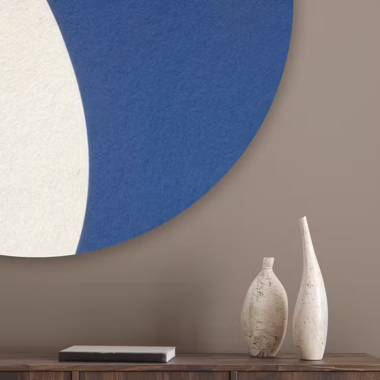 Zwaan - Wit - Snavel - Illustratie Akoestische PET Vilt - Rond klein -sfeer5_closeup
