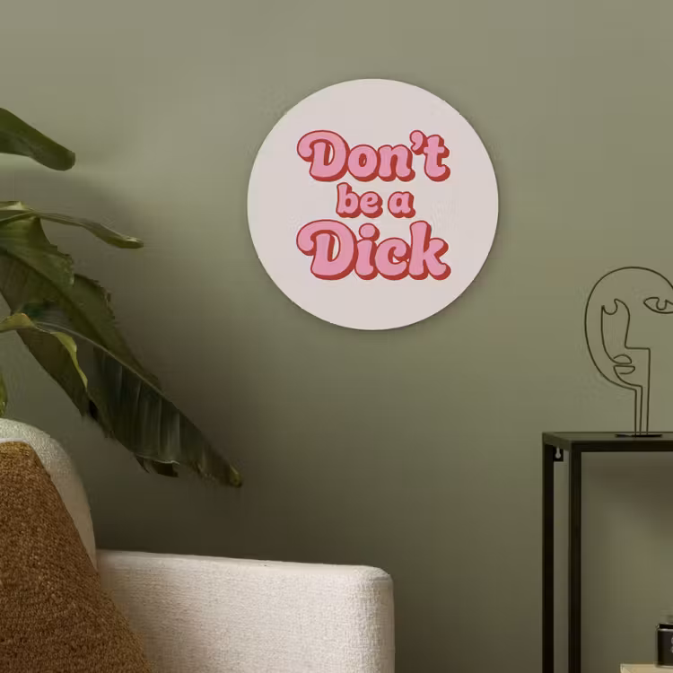 Tekst - Boodschap - Roze Akoestische PET Vilt - Rond klein -sfeer2