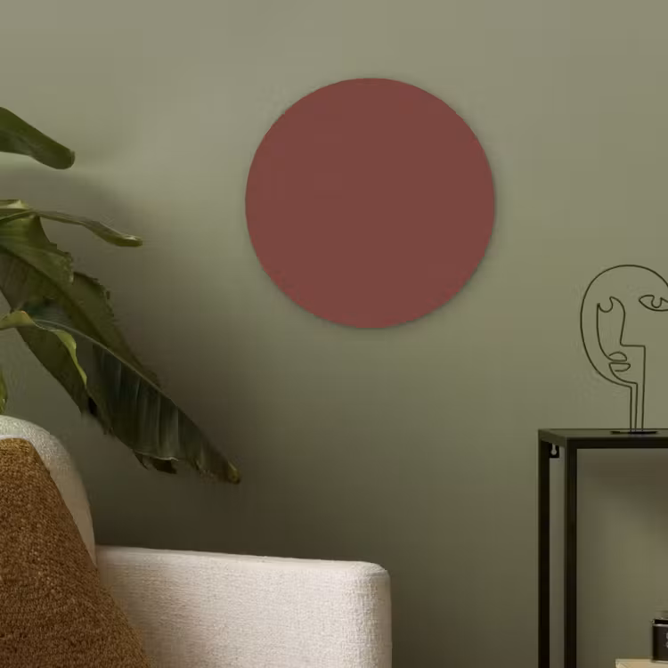 Valentine - Velvet - Rood Akoestische PET Vilt - Rond klein 838 -sfeer2