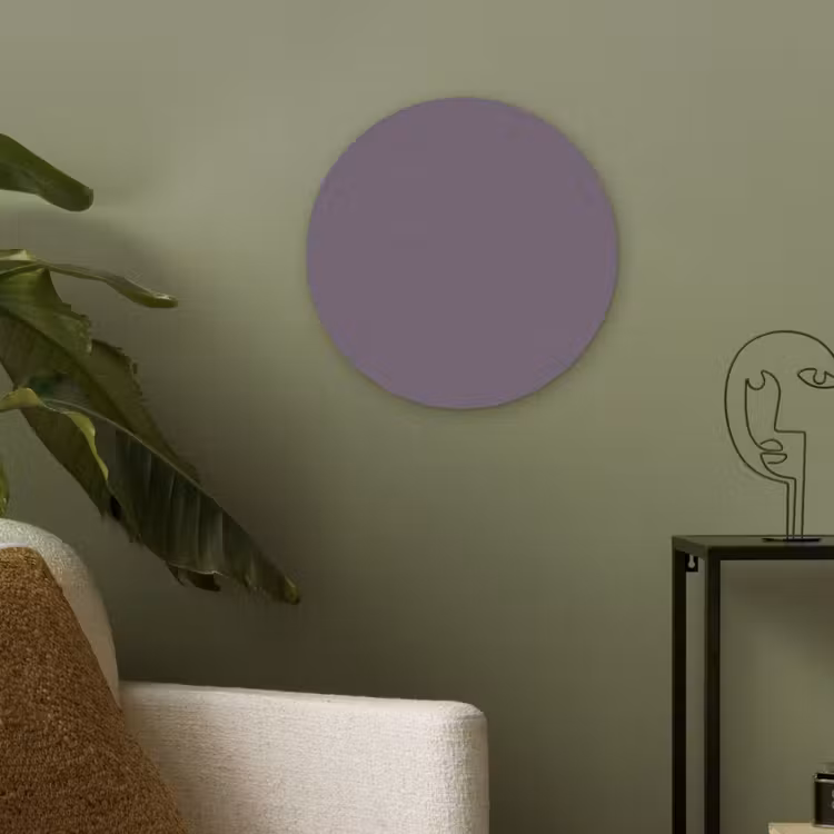 Velvet - Aubergine - Paars Akoestische PET Vilt - Rond klein 838 -sfeer2