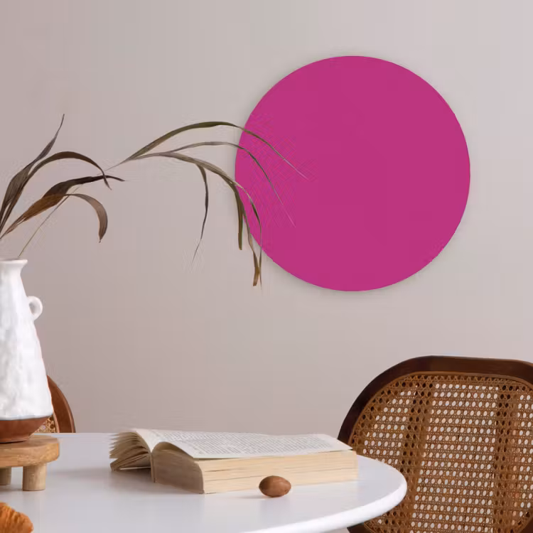 Velvet - Magenta - Roze Akoestische PET Vilt - Rond klein 838 -sfeer3