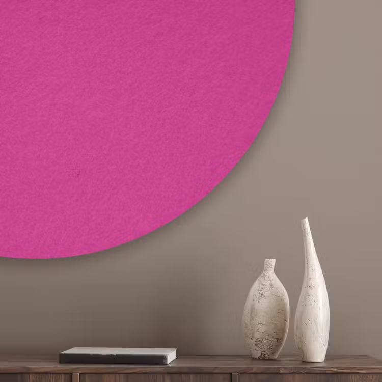 Velvet - Magenta - Roze Akoestische PET Vilt - Rond klein 838 -sfeer5_closeup
