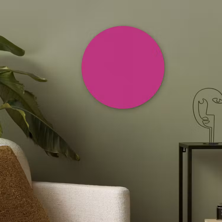 Velvet - Magenta - Roze Akoestische PET Vilt - Rond klein 838 -sfeer2