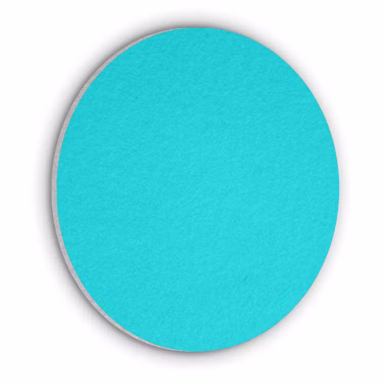 Vivid - Aquamarine - Turkoois Akoestische PET Vilt - Rond klein 838 -3d
