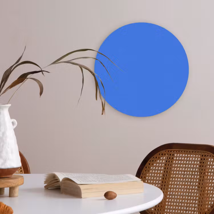 Vivid - Cobalt - Blauw Akoestische PET Vilt - Rond klein 838 -sfeer3