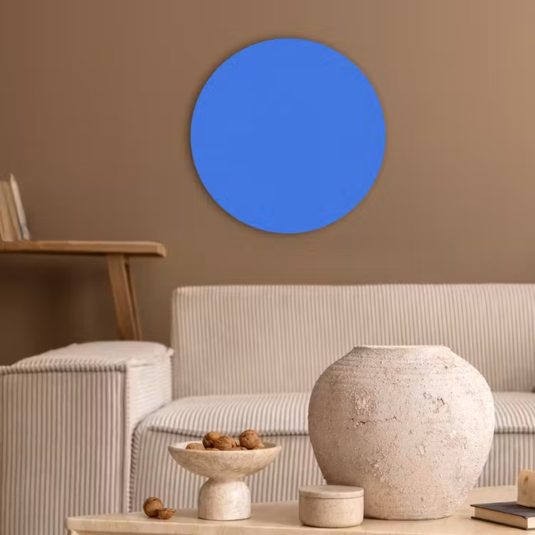 Vivid - Cobalt - Blauw Akoestische PET Vilt - Rond klein 838 -sfeer1