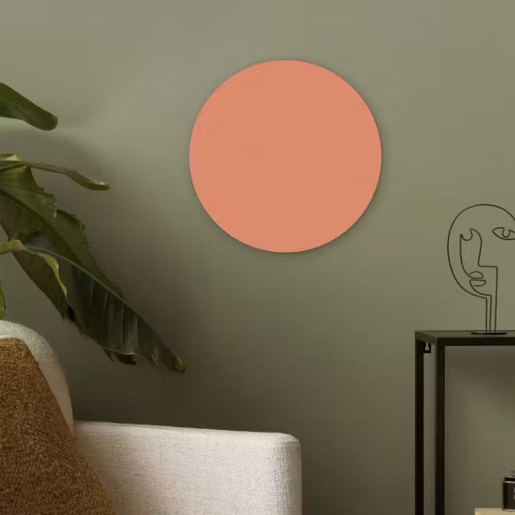 Warm - Clay - Terracotta Akoestische PET Vilt - Rond klein 838 -sfeer2