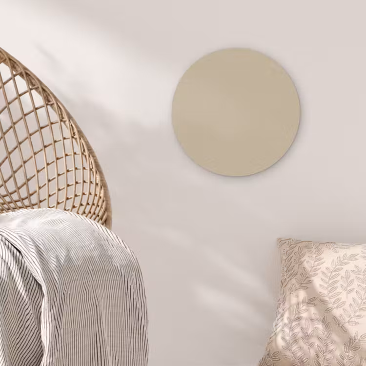 Warm - Sand - Nude Akoestische PET Vilt - Rond klein 838 -sfeer4