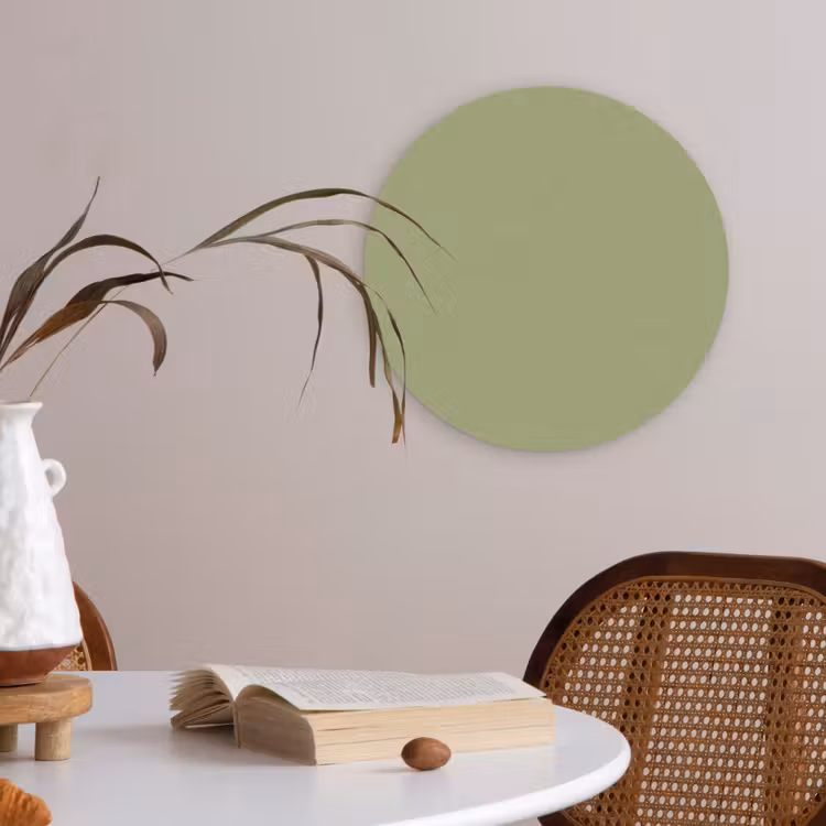 Whispering - Sage - Groen Akoestische PET Vilt - Rond klein 838 -sfeer3