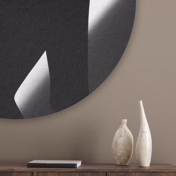 Vrouw - Wijn - Chic Akoestische PET Vilt - Rond klein -sfeer5_closeup