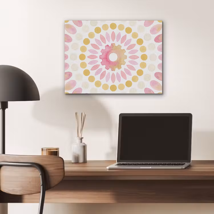 Abstract - Mandala - Kunst - Modern - Roze PET vilt klein -sfeer5
