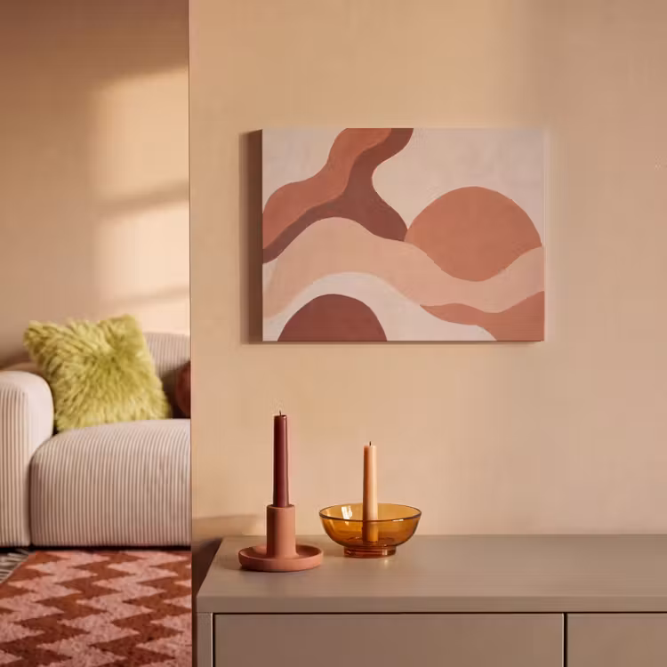 Abstract - Vormen - Organisch - Aardetinten - Modern PET vilt klein -sfeer1