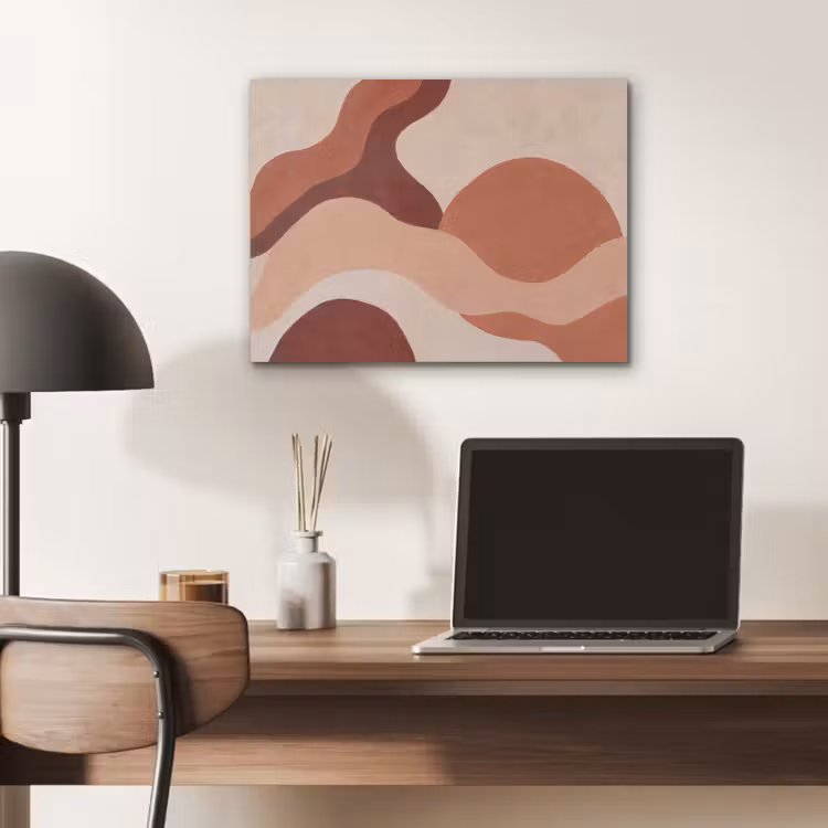 Abstract - Vormen - Organisch - Aardetinten - Modern PET vilt klein -sfeer5