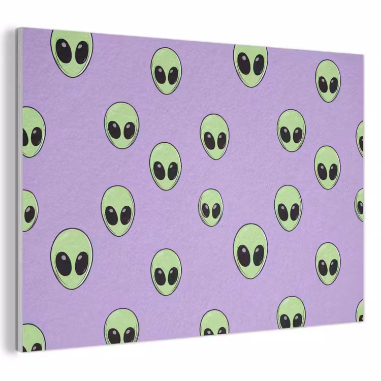 Alien - Retro - Lila PET vilt klein 837 -3d