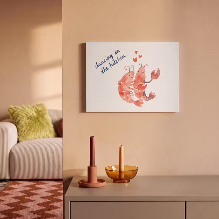 Dier - Dans - Liefde - Waterverf - Rood PET vilt klein -sfeer1
