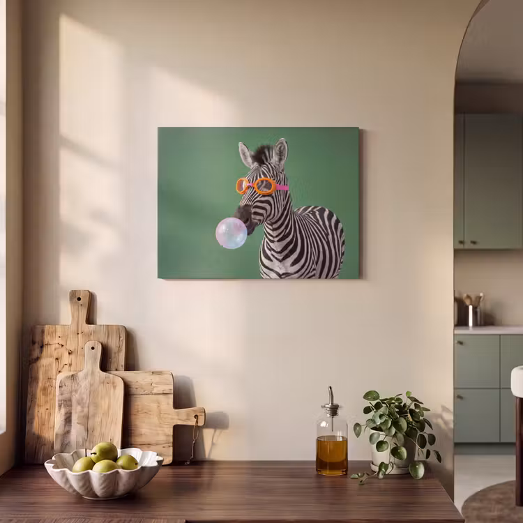 Dier - Bril - Bel - Modern - Groen PET vilt klein -sfeer2