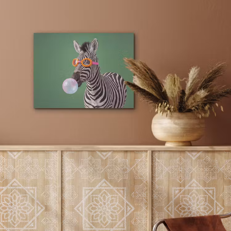 Dier - Bril - Bel - Modern - Groen PET vilt klein -sfeer4