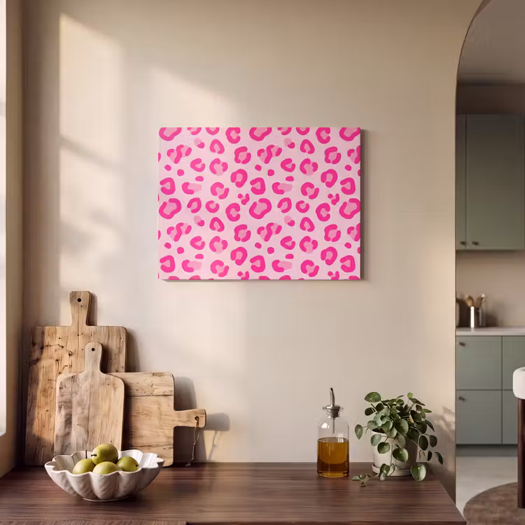 Dierenprint - Patroon - Abstract - Modern - Roze PET vilt klein -sfeer2