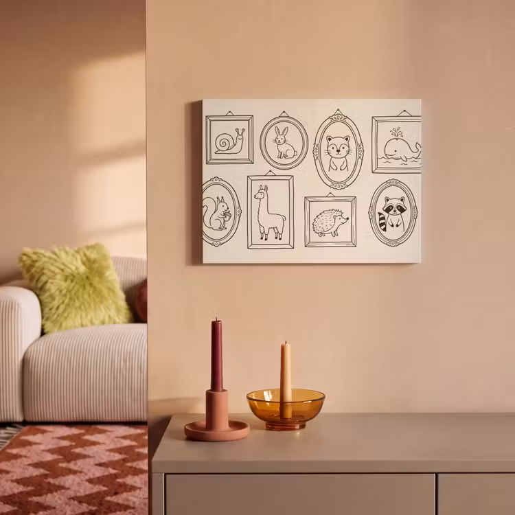 Dieren - Illustratie - Lijsten - Galerij - Speels PET vilt klein -sfeer1