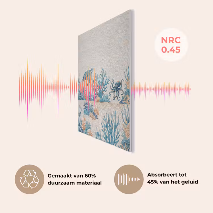 Dieren - Onderwater - Natuur - Mozaïek - Blauw PET vilt klein -USP_NL