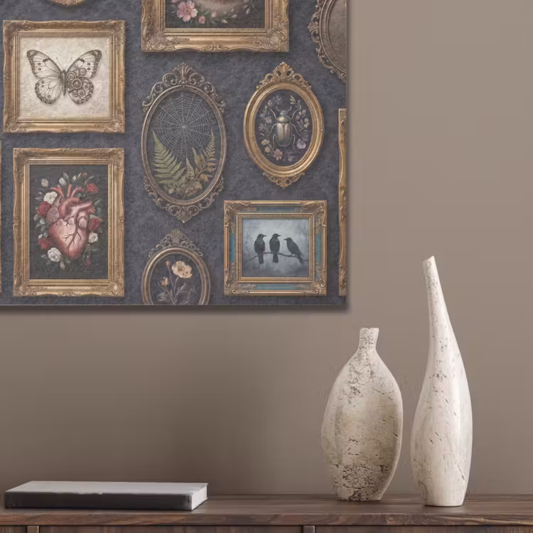 Kunst - Collectie - Vintage - Klassiek - Donker PET vilt klein -sfeer6_closeup